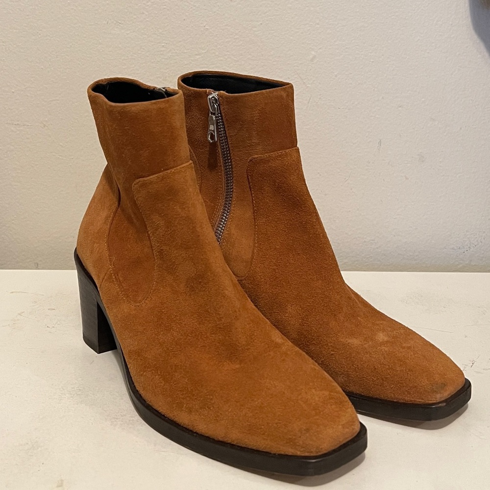 rag & bone Suede Ankle Boots in Chestnut Brown